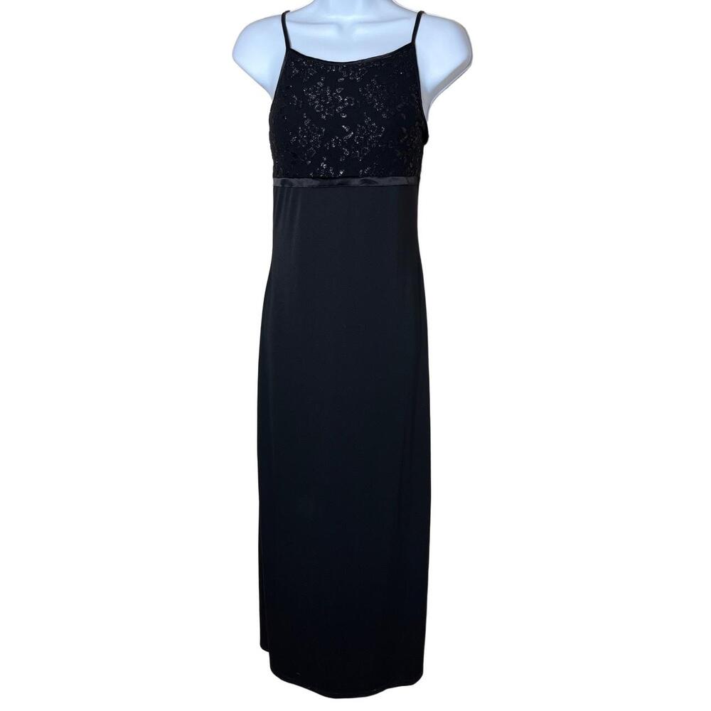 I.N. San Francisco Womens Size S Black Vintage Maxi Gown